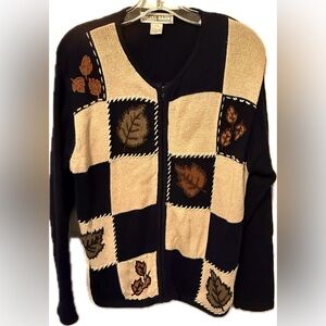 Vintage Dress Barn Autumn Zip Cardigan Sweater